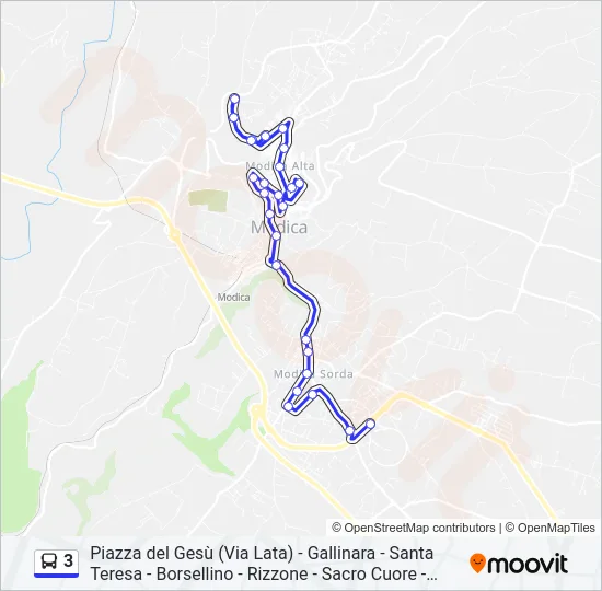 3 Bus Line Map