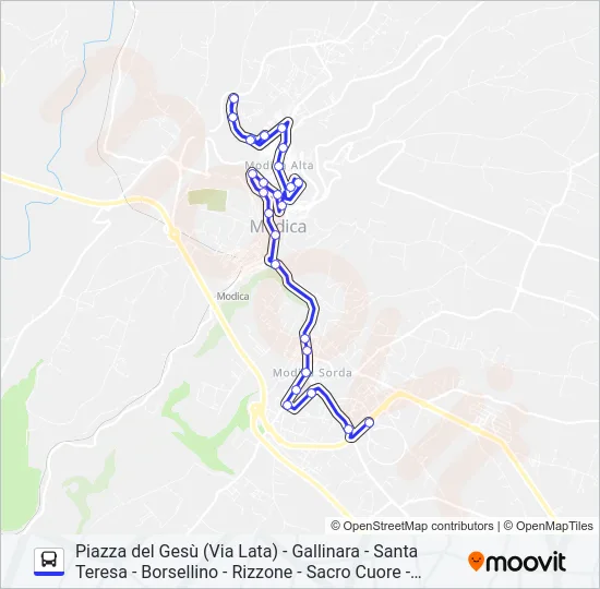 3 - ZONA 167 Bus Line Map