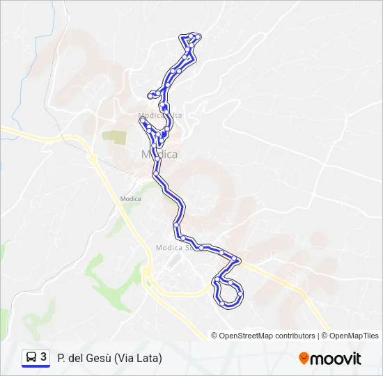 3 Bus Line Map