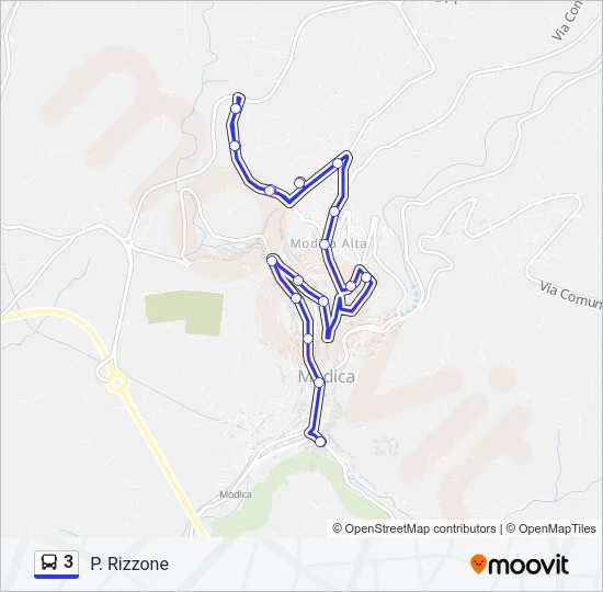 3 Bus Line Map