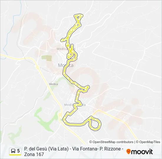 5 Bus Line Map