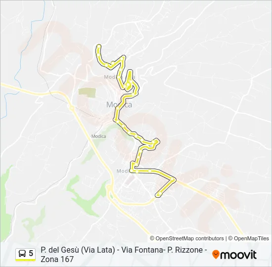 5 Bus Line Map