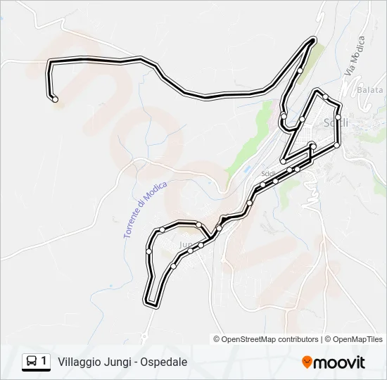 1 Bus Line Map