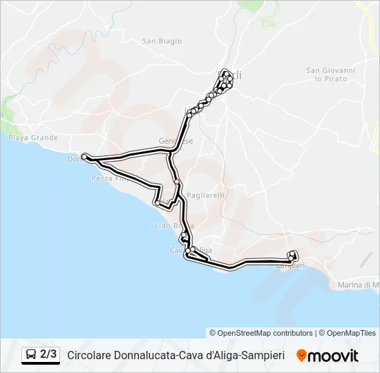 2/3 Bus Line Map