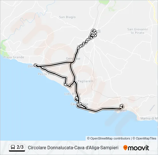 2/3 Bus Line Map