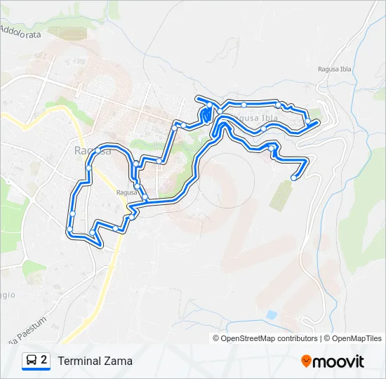 2 Bus Line Map