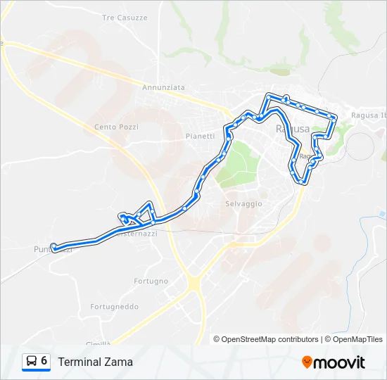 6 Bus Line Map