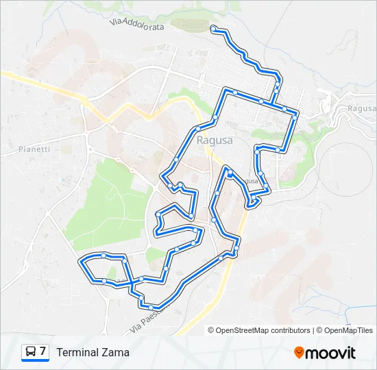 7 Bus Line Map