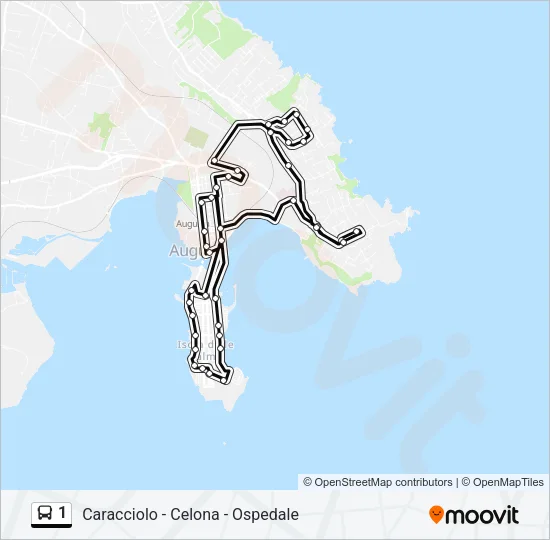 1 Bus Line Map