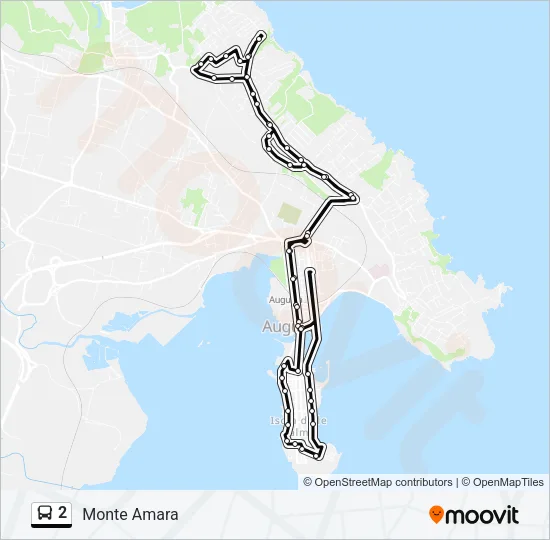 2 Bus Line Map