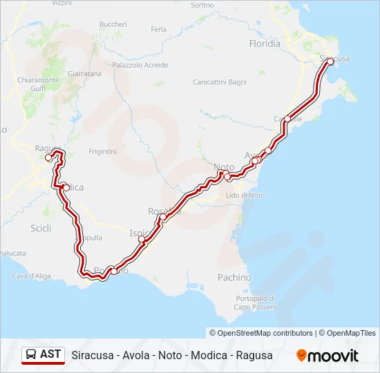 AST Bus Line Map