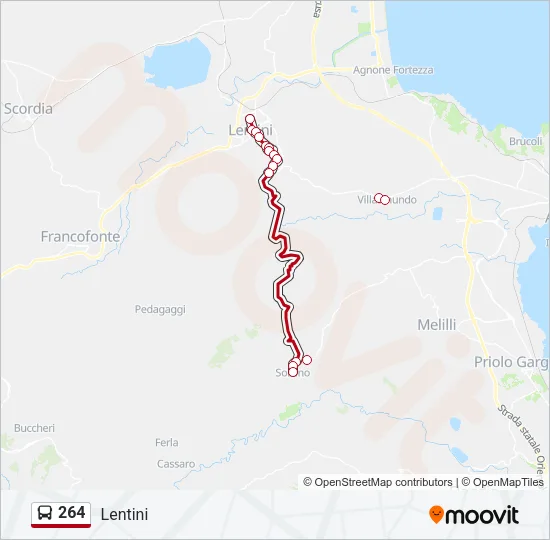 264 Bus Line Map