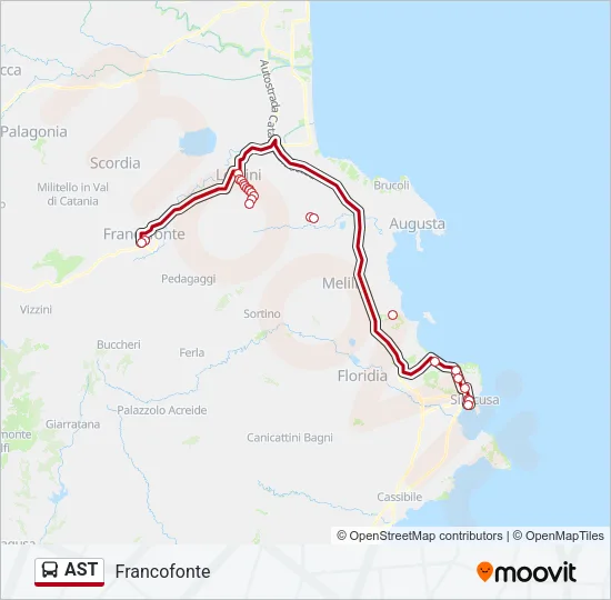 AST Bus Line Map