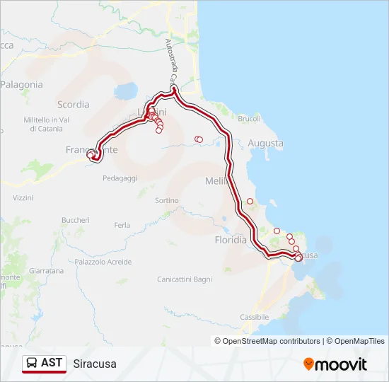 AST Bus Line Map