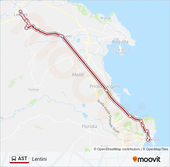 AST Bus Line Map