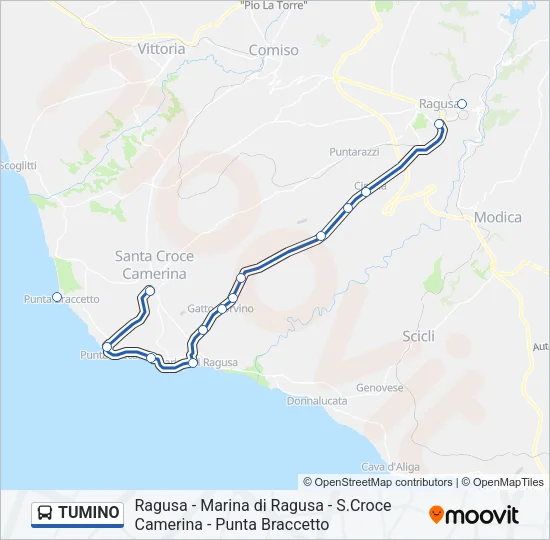 TUMINO Bus Line Map