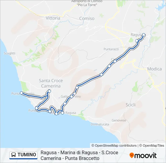 TUMINO Bus Line Map