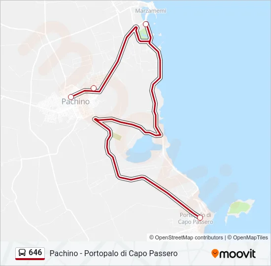 646 Bus Line Map