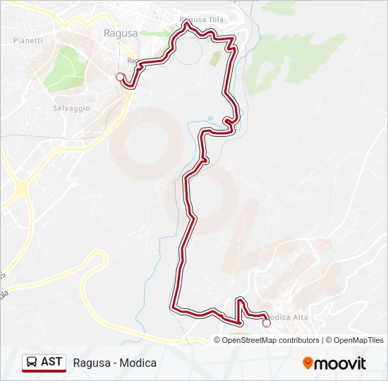 AST Bus Line Map