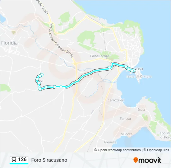 126 Bus Line Map