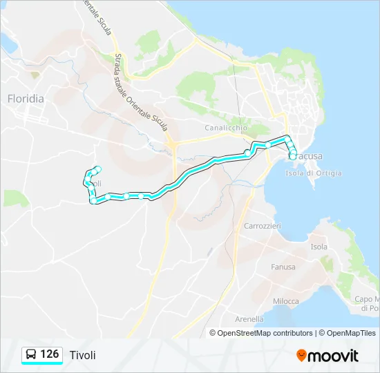 126 Bus Line Map