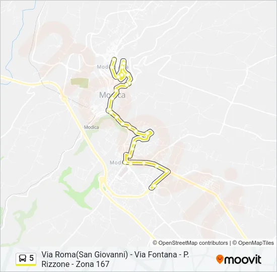 5 Bus Line Map