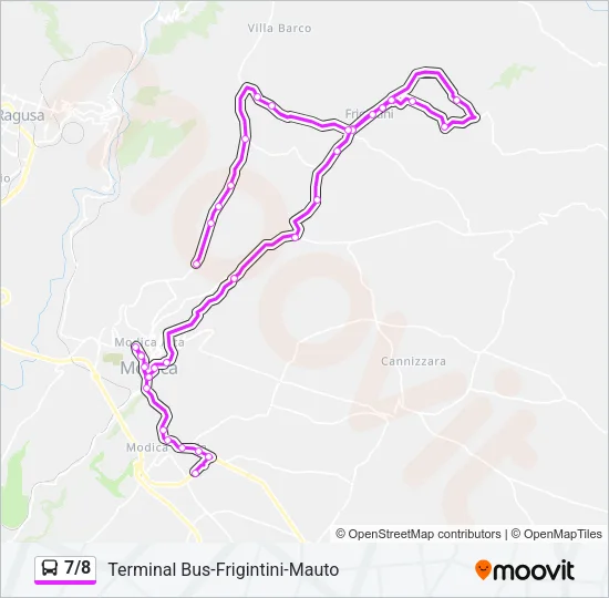 7/8 Bus Line Map