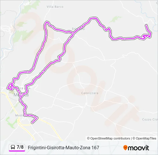 7/8 Bus Line Map