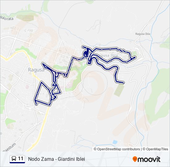 11 bus Line Map