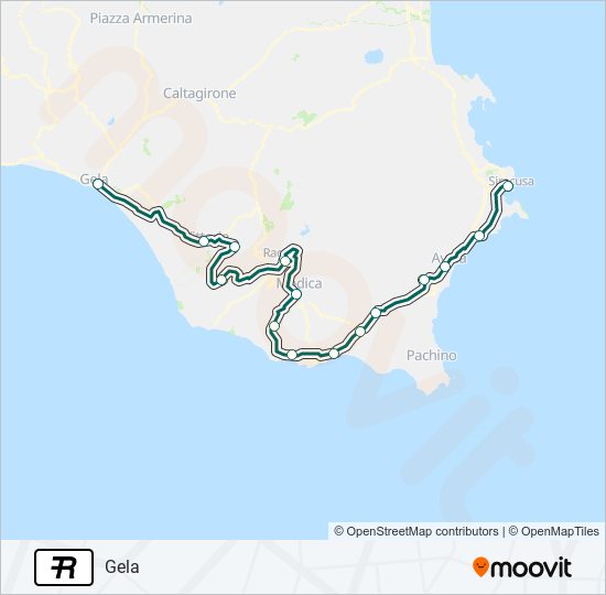 Percorso linea treno R