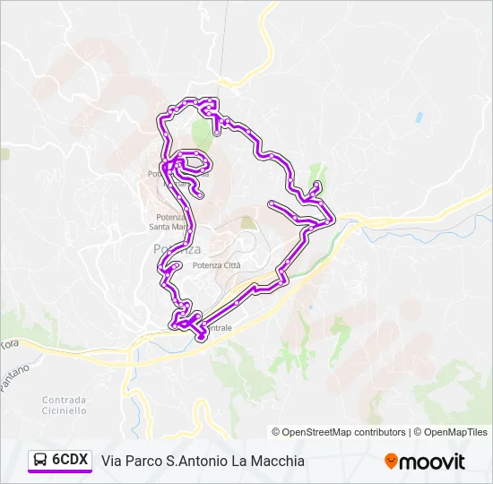6CDX Bus Line Map