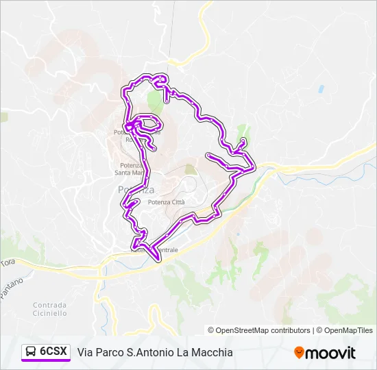 6CSX Bus Line Map