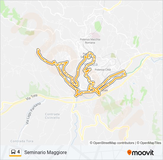 Percorso linea bus 4