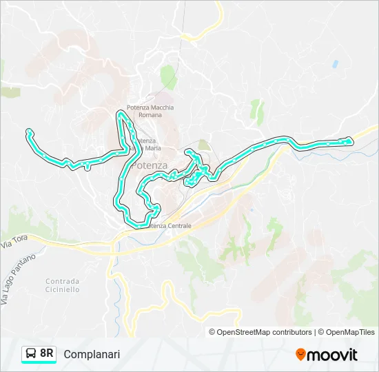 8R Bus Line Map