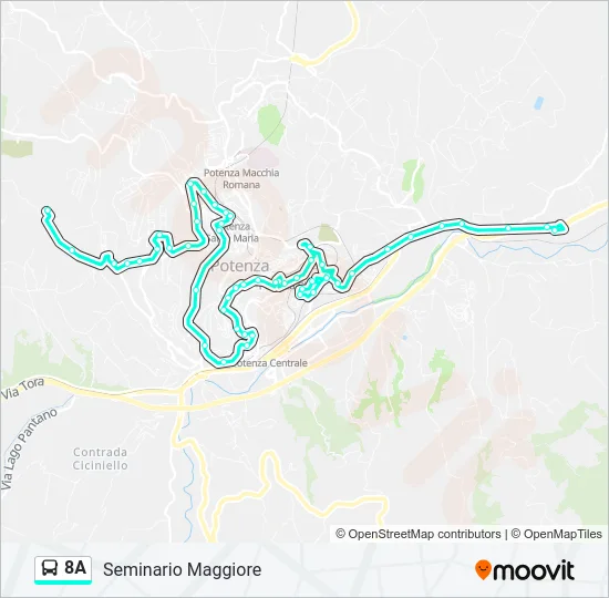 8A Bus Line Map