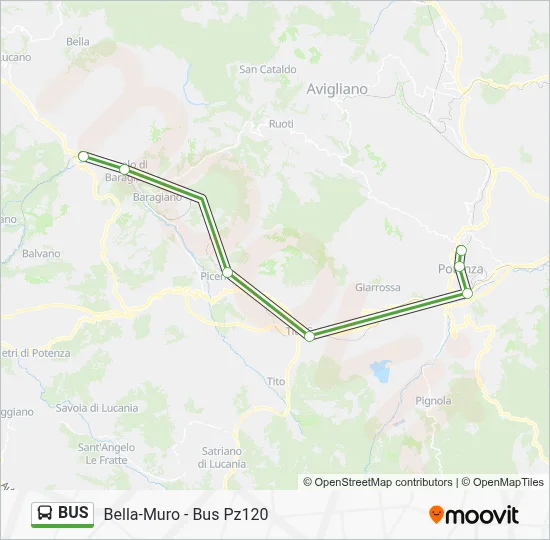 Mappa della linea BUS