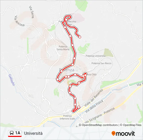 1A Bus Line Map