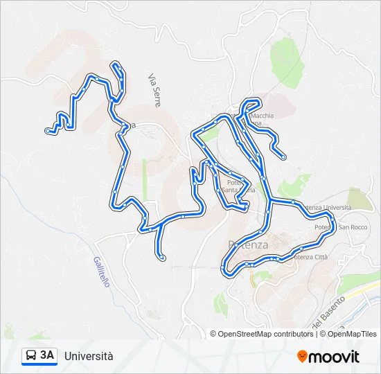 3A Bus Line Map