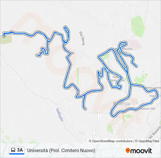 3A Bus Line Map