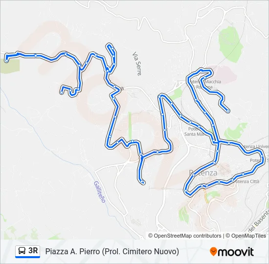3R Bus Line Map