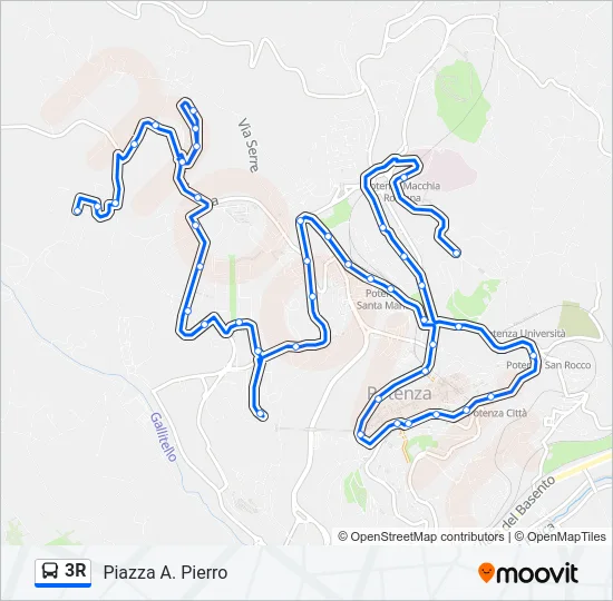 3R Bus Line Map
