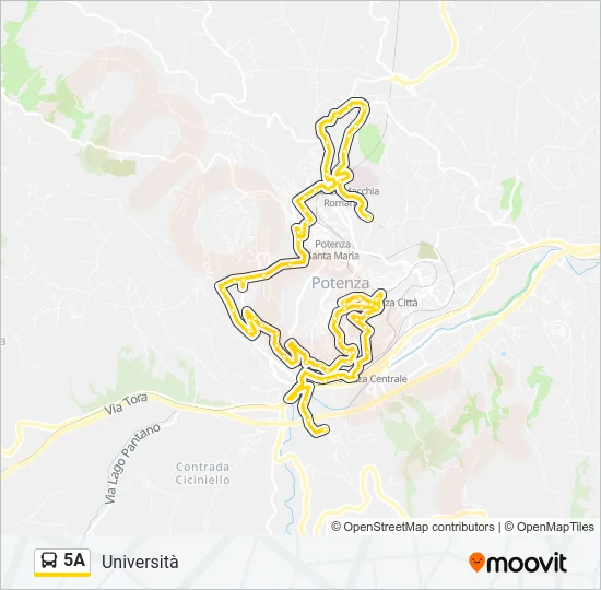 5A Bus Line Map