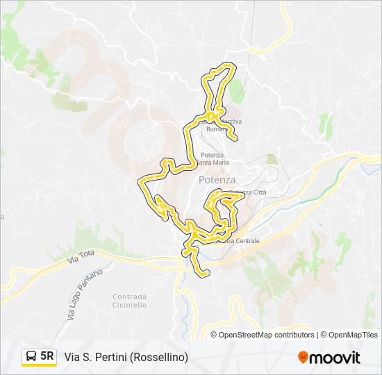 5R Bus Line Map