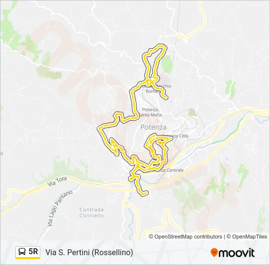 5R Bus Line Map