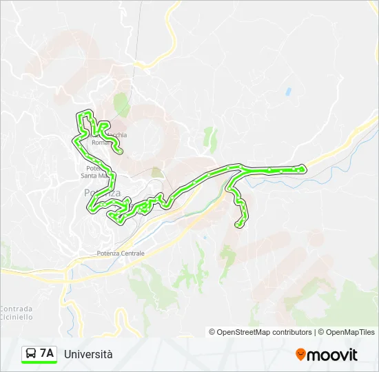 7A Bus Line Map