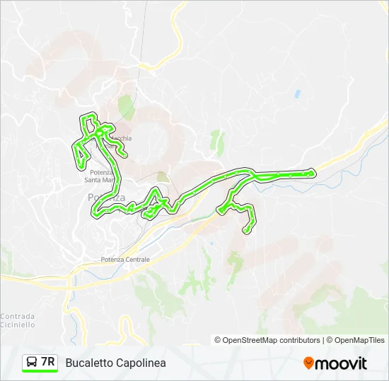 7R Bus Line Map