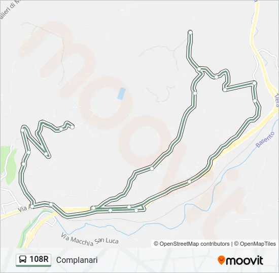 108R Bus Line Map