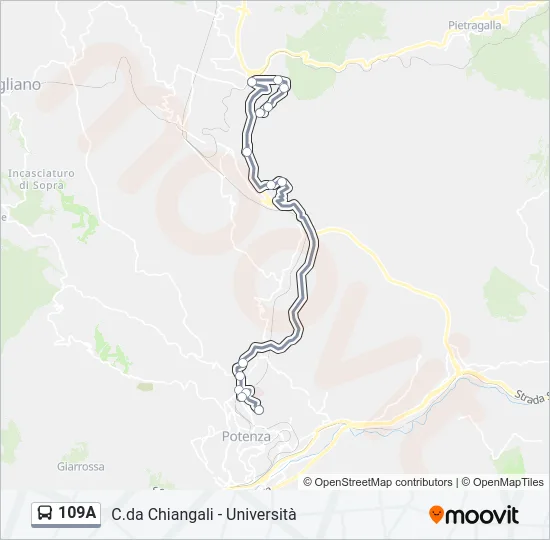 109A Bus Line Map