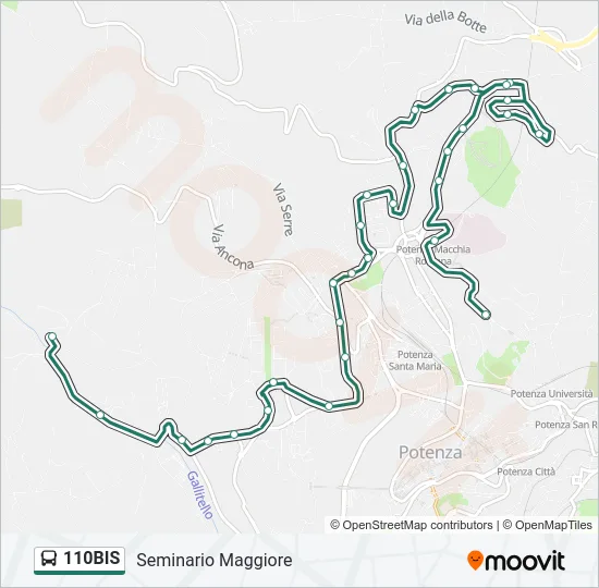110BIS Bus Line Map