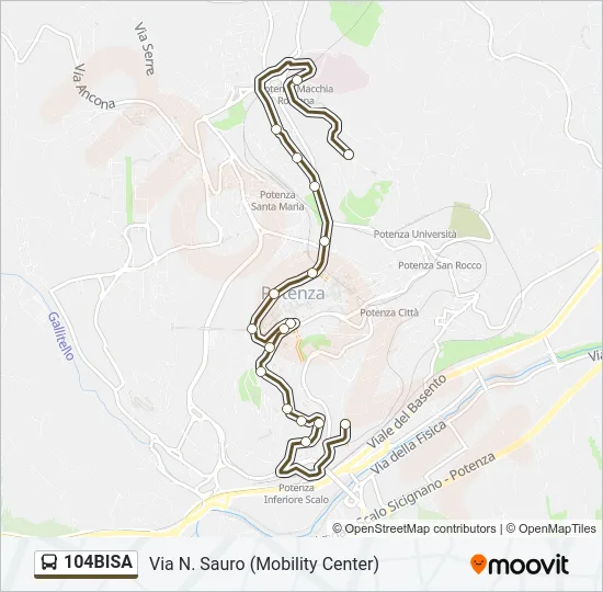 104BISA Bus Line Map
